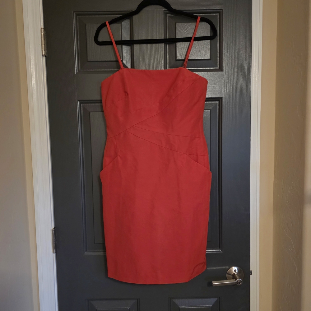 Ann Taylor Red Spaghetti Strap Sheath Dress